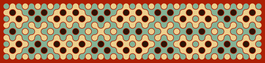 Multicolor truchet tiling connections illustration
