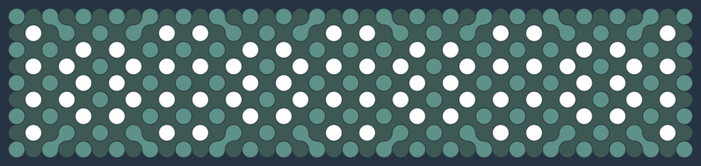 Multicolor truchet tiling connections illustration