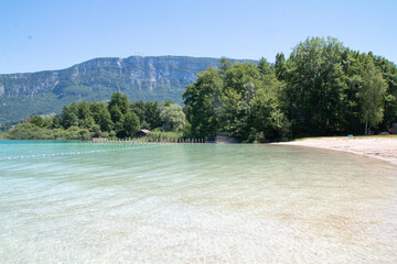 Lac d'Aiguebelette, plage de Lépin le Lac