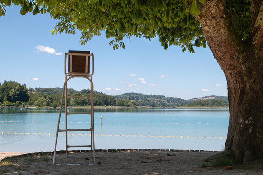 Lac d'Aiguebelette - plage d'Aiguebelette le lac