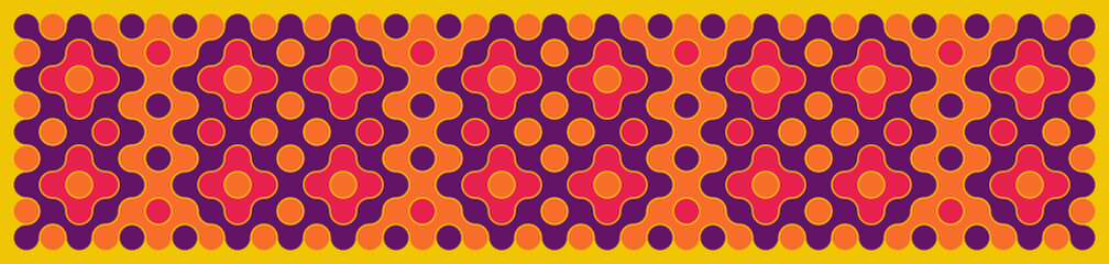 Multicolor truchet tiling connections illustration