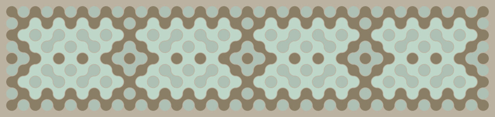 Multicolor truchet tiling connections illustration