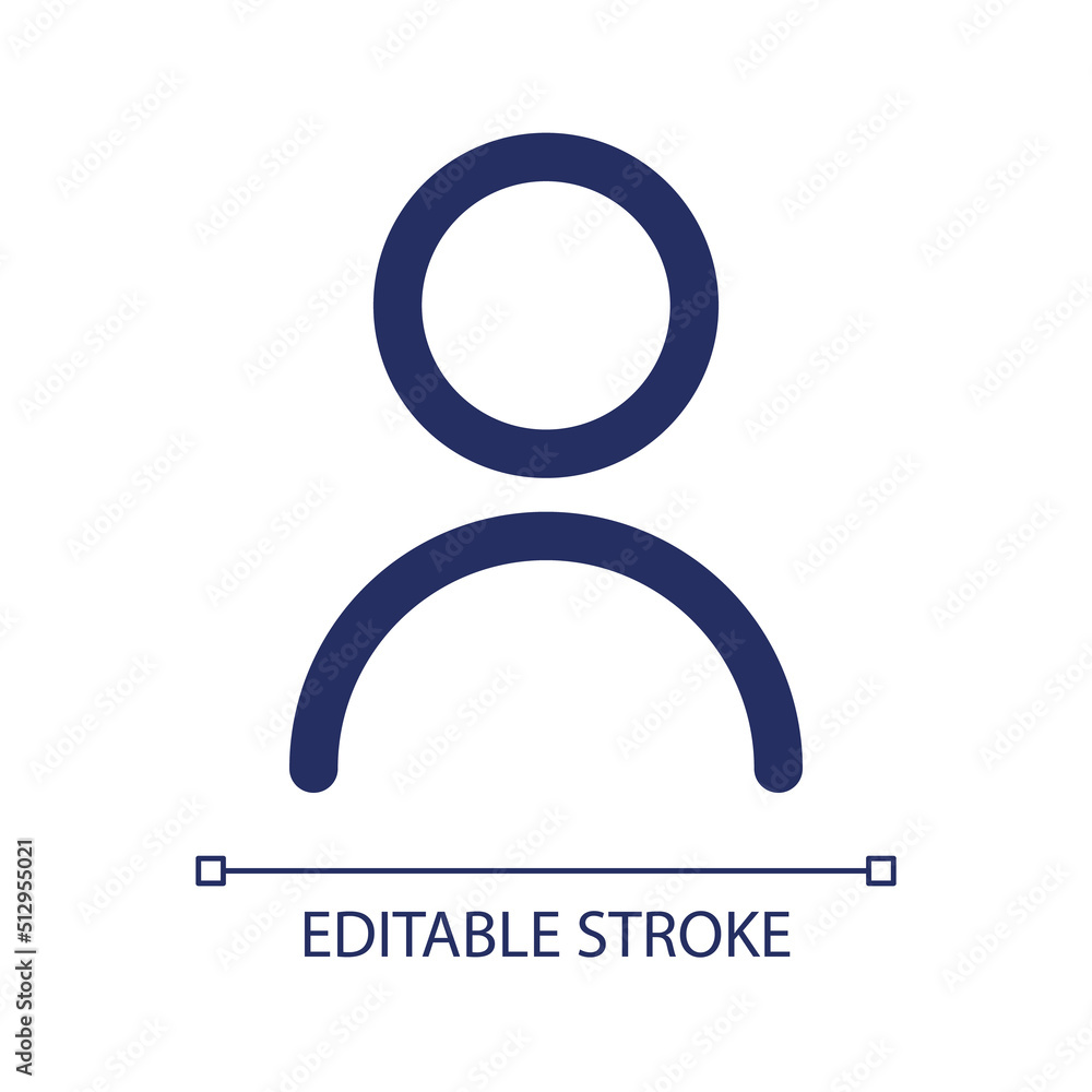 Poster user profile linear ui icon. personal and private information. social media account. gui, ux design.