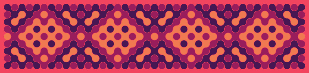 Multicolor truchet tiling connections illustration