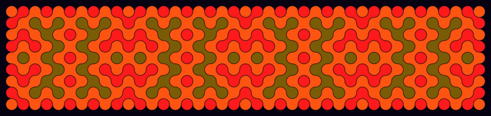 Multicolor truchet tiling connections illustration