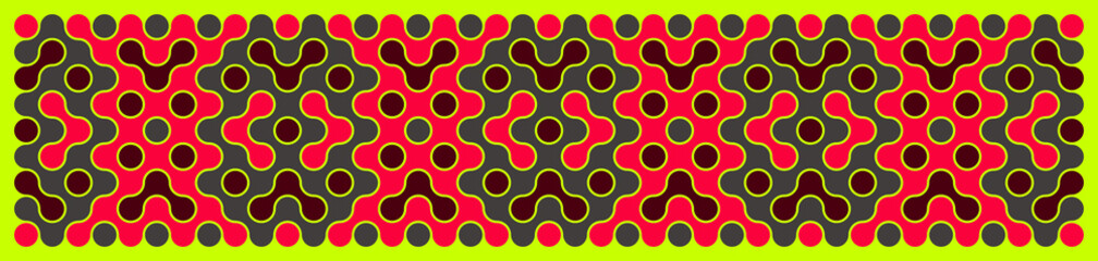Multicolor truchet tiling connections illustration