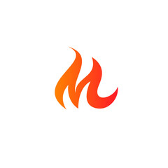 M Fire Logo Simple Design © ansgrav