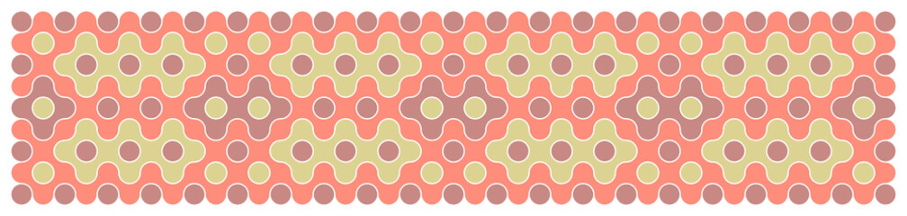 Multicolor truchet tiling connections illustration