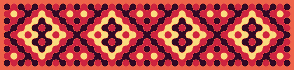 Multicolor truchet tiling connections illustration