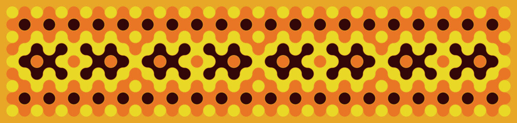 Multicolor truchet tiling connections illustration