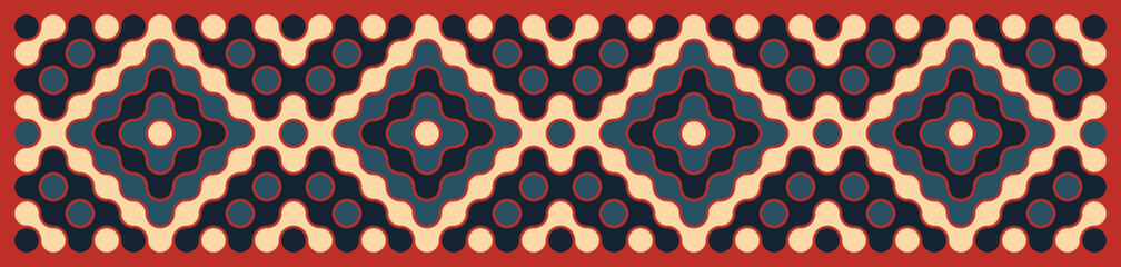 Multicolor truchet tiling connections illustration