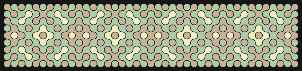 Multicolor truchet tiling connections illustration