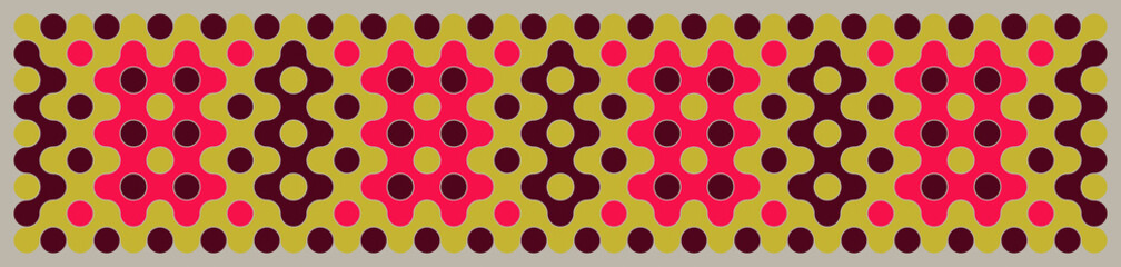 Multicolor truchet tiling connections illustration