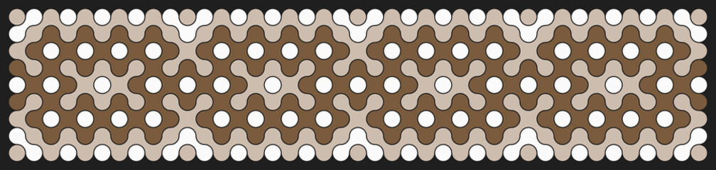 Multicolor truchet tiling connections illustration