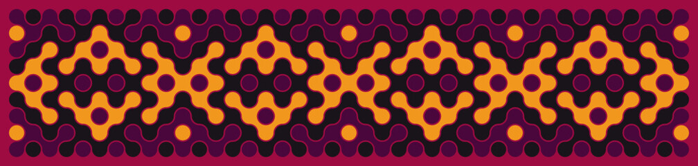 Multicolor truchet tiling connections illustration