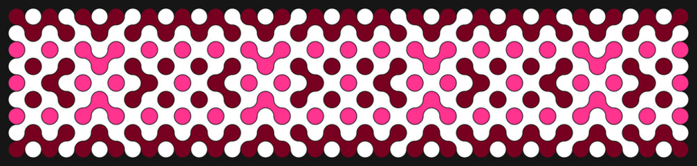 Multicolor truchet tiling connections illustration