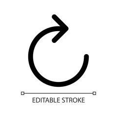 Fast backwards white linear ui icon. Multimedia player. Play at high speed. GUI, UX design. Outline isolated user interface element for app and web. Editable stroke. Arial font used