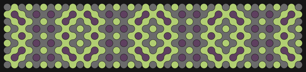 Multicolor truchet tiling connections illustration