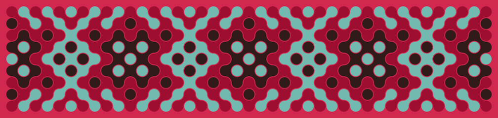 Multicolor truchet tiling connections illustration