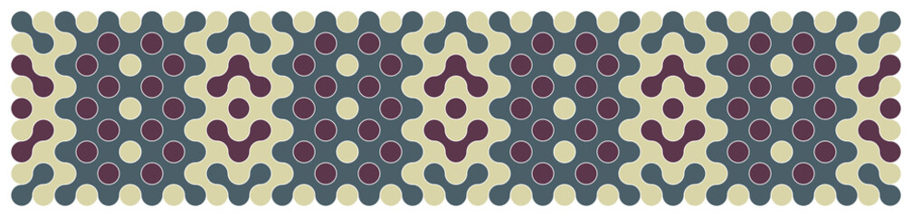 Multicolor truchet tiling connections illustration