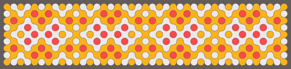 Multicolor truchet tiling connections illustration