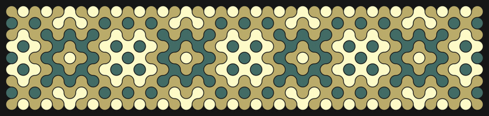 Multicolor truchet tiling connections illustration