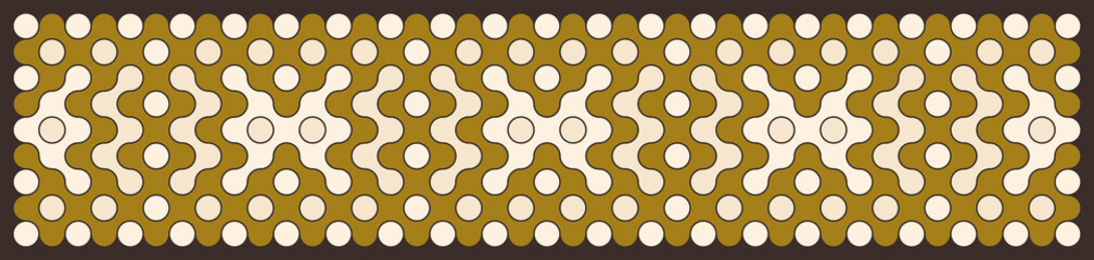 Multicolor truchet tiling connections illustration