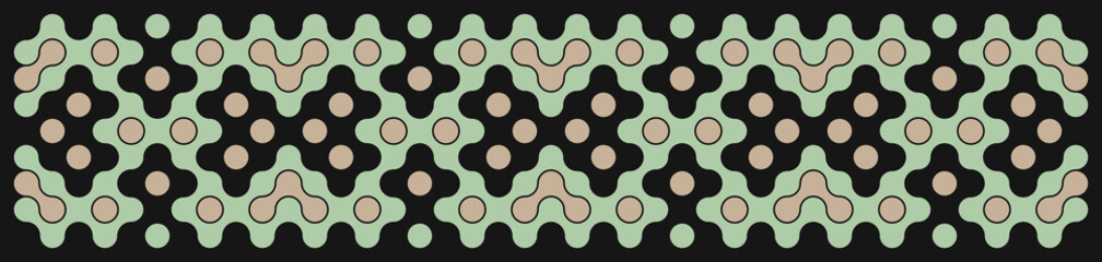 Multicolor truchet tiling connections illustration