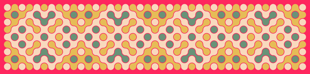 Multicolor truchet tiling connections illustration
