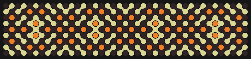 Multicolor truchet tiling connections illustration