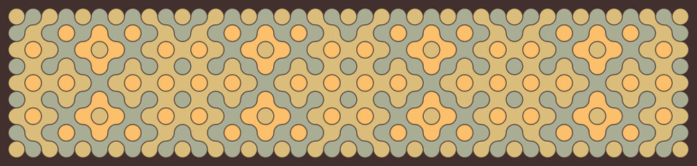 Multicolor truchet tiling connections illustration