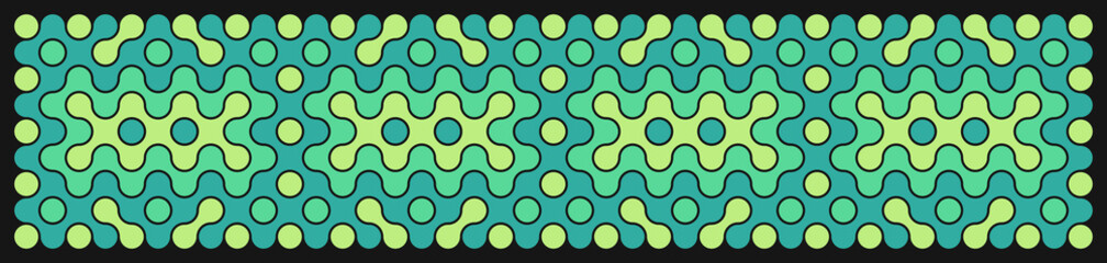 Multicolor truchet tiling connections illustration