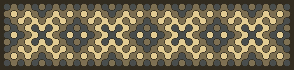 Multicolor truchet tiling connections illustration