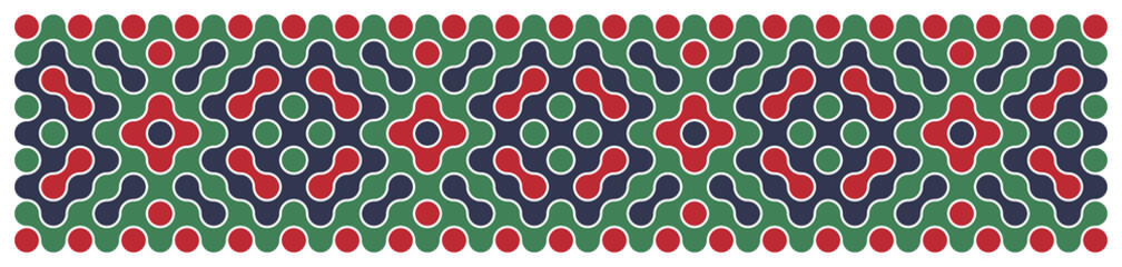 Multicolor truchet tiling connections illustration