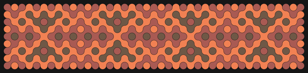Multicolor truchet tiling connections illustration