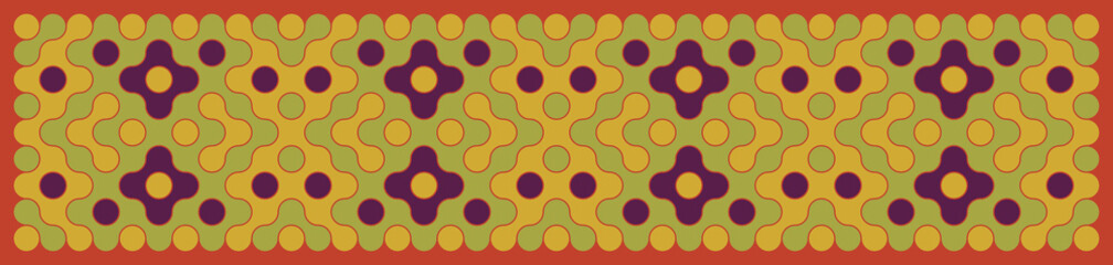 Multicolor truchet tiling connections illustration