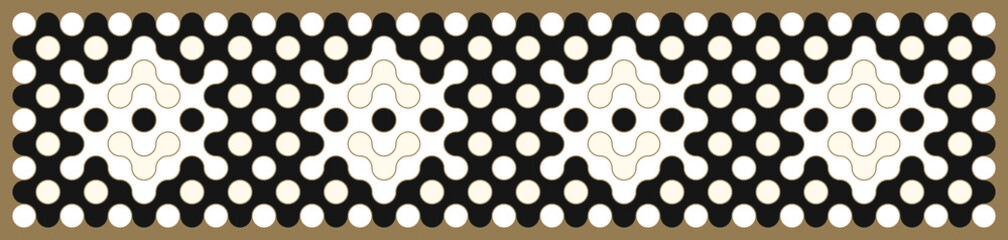 Multicolor truchet tiling connections illustration