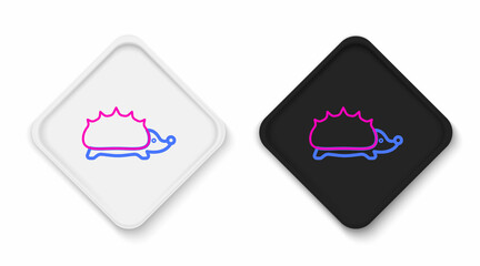 Line Hedgehog icon isolated on white background. Animal symbol. Colorful outline concept. Vector