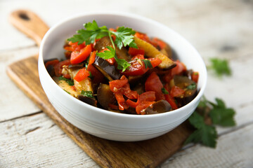 Vegetable ragout with fresh parsley