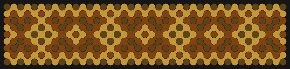 Multicolor truchet tiling connections illustration