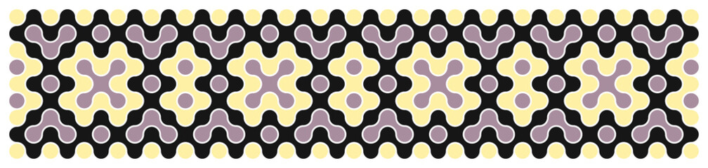 Multicolor truchet tiling connections illustration