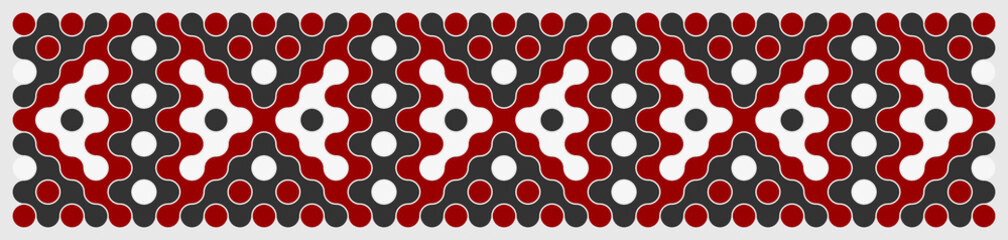 Multicolor truchet tiling connections illustration