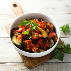 Vegetable ragout with fresh parsley