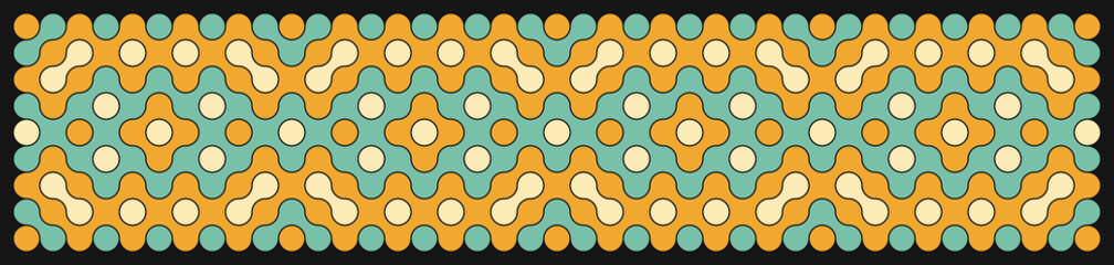 Multicolor truchet tiling connections illustration