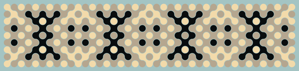 Multicolor truchet tiling connections illustration