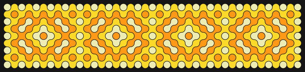Multicolor truchet tiling connections illustration