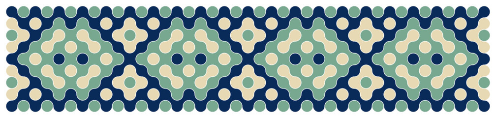 Multicolor truchet tiling connections illustration