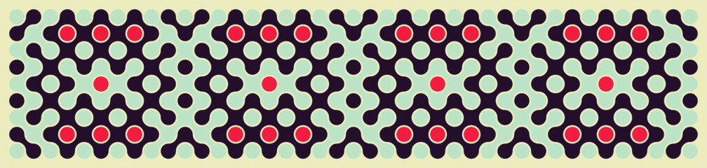 Multicolor truchet tiling connections illustration