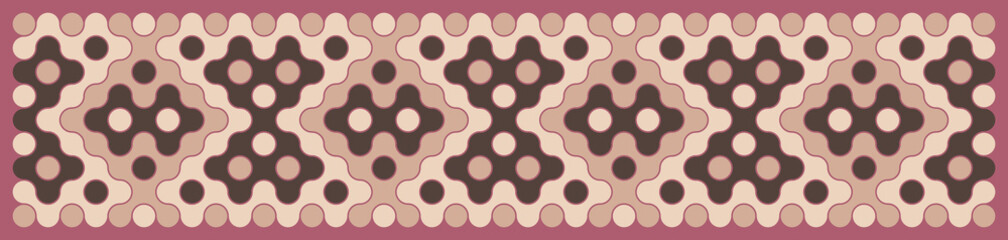 Multicolor truchet tiling connections illustration