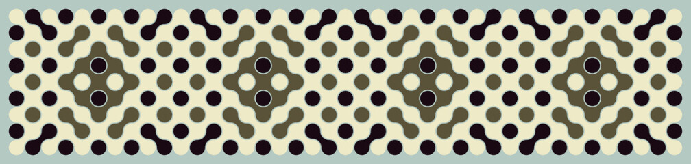 Multicolor truchet tiling connections illustration